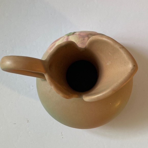 Weller Vintage Floral Ceramic Pitcher 7in wild rose - Picture 3 of 6